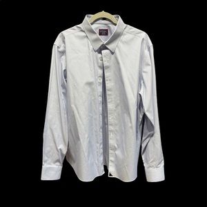 UNTUCKIT Men's Wrinkle-Free Bordeux Shirt, XL, Blue & White Stripe